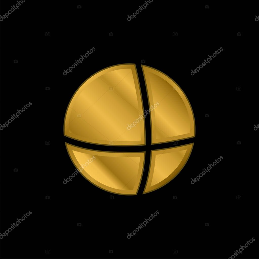 Ads Of The World Logo gold plated metalic icon or logo vector