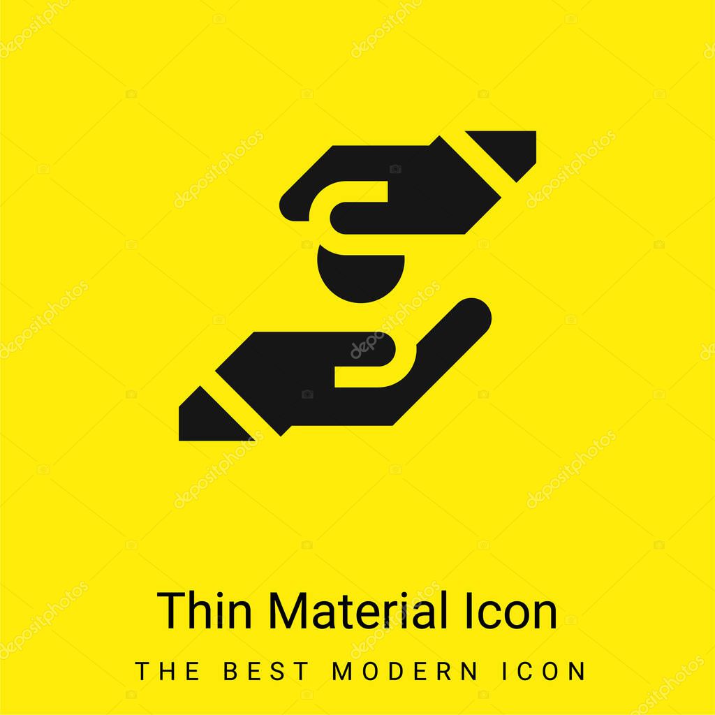 Alms minimal bright yellow material icon