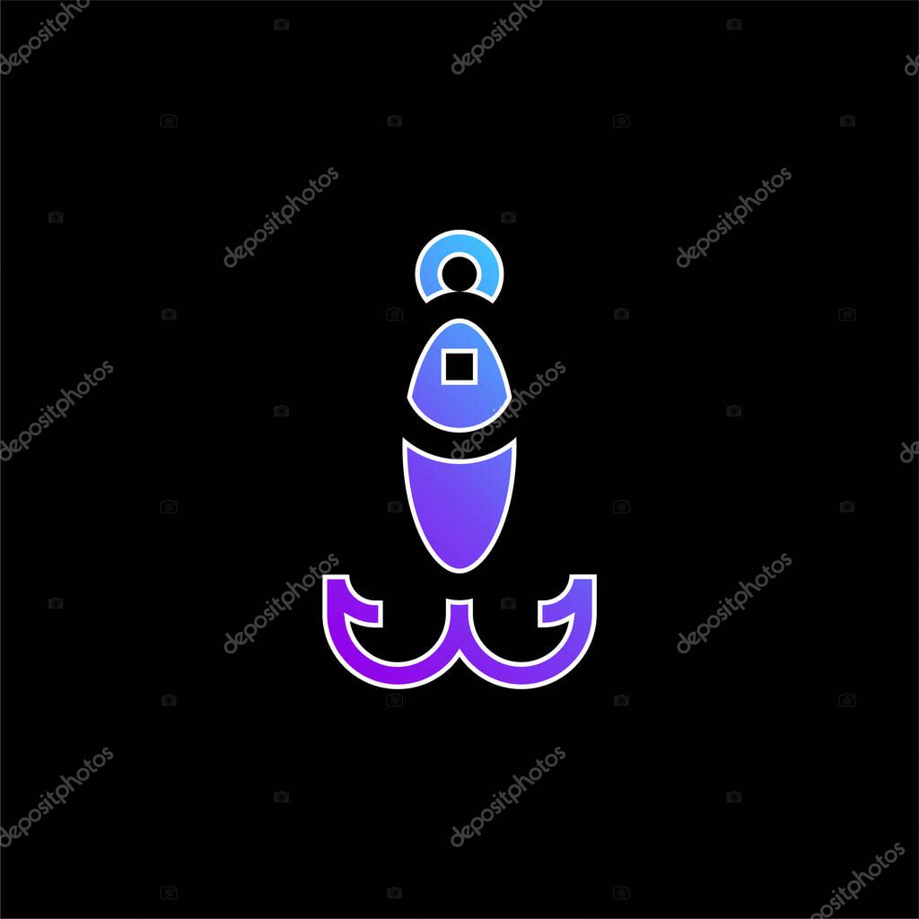 Bait blue gradient vector icon