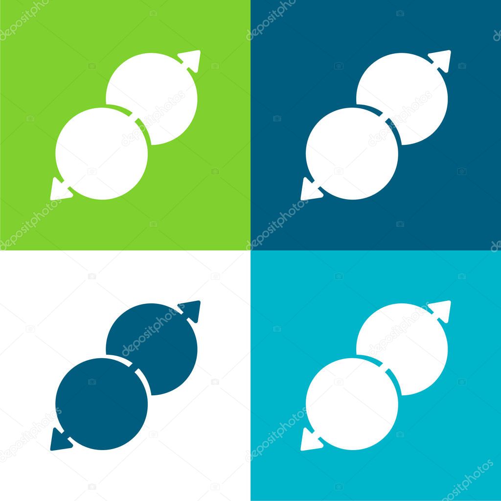 Arrow Localization Flat four color minimal icon set
