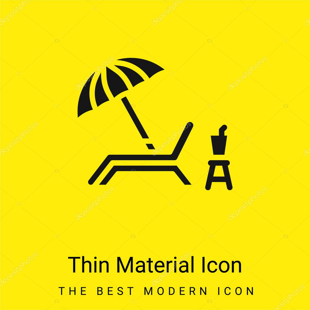 Beach Chair minimal bright yellow material icon
