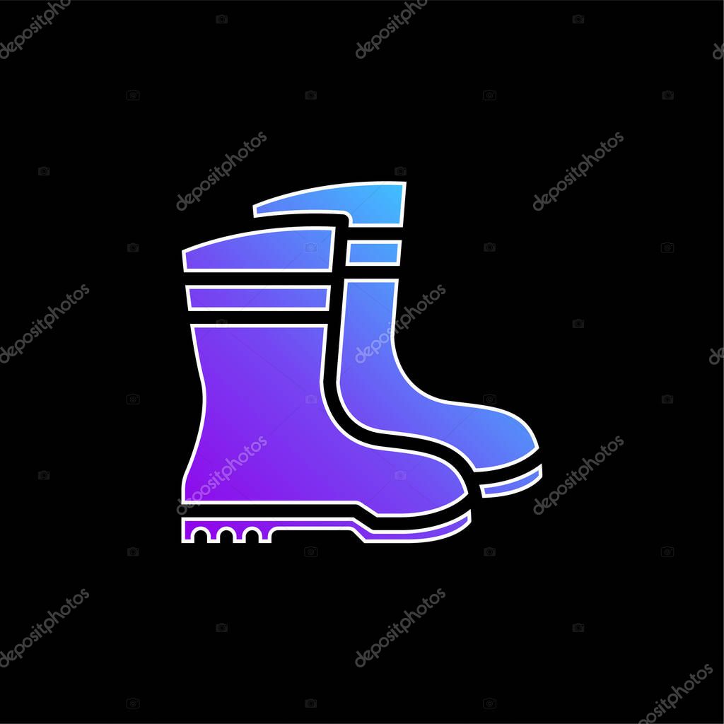 Boots blue gradient vector icon