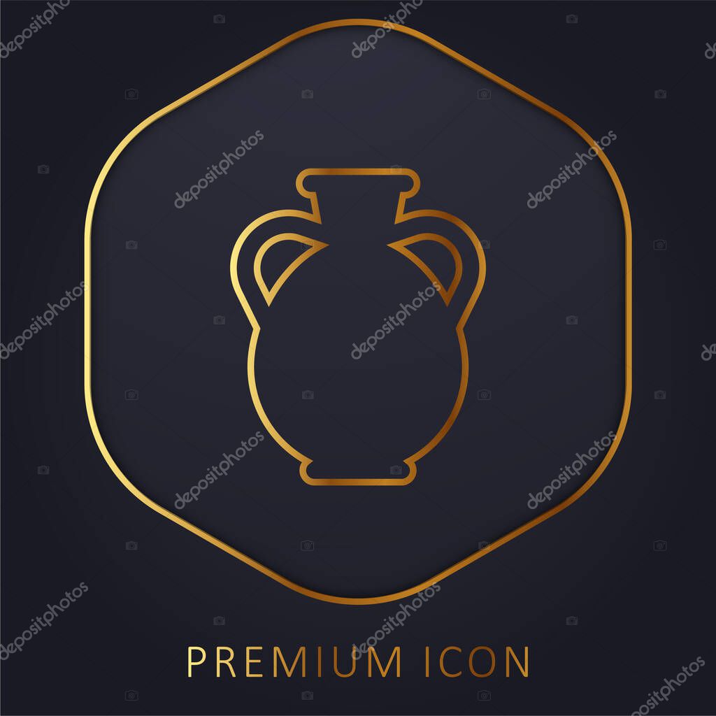 Amphora golden line premium logo or icon