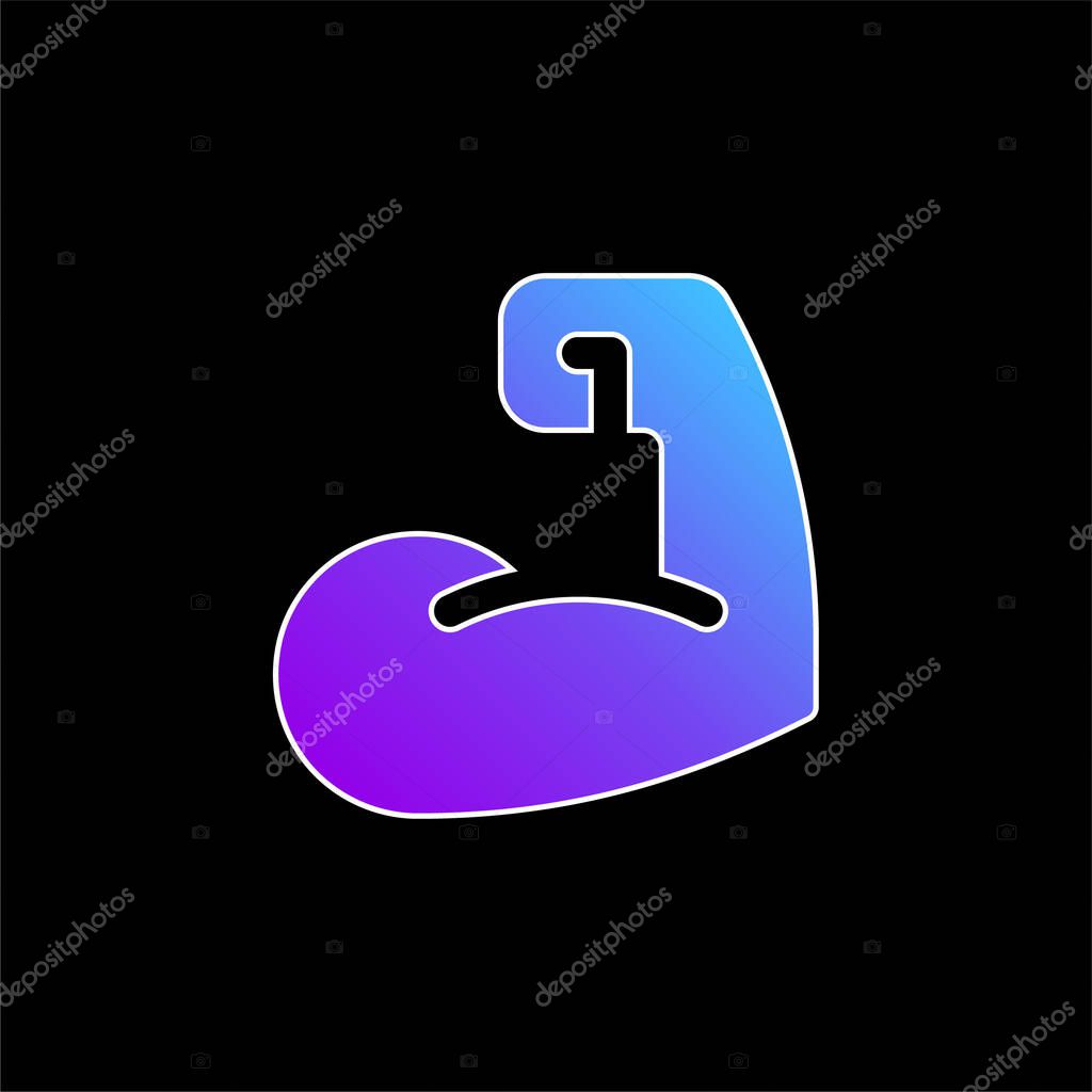 Biceps blue gradient vector icon