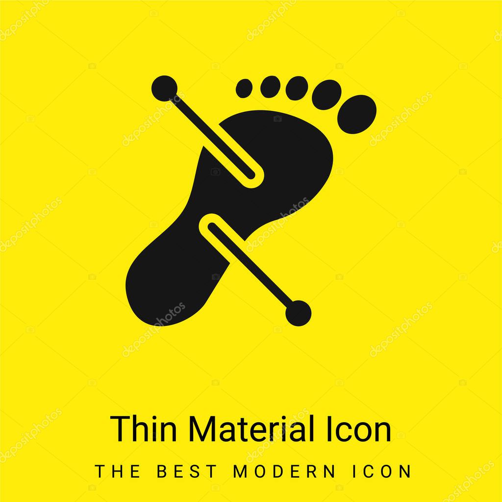 Acupuncture minimal bright yellow material icon