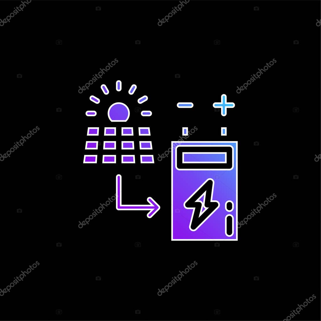 Battery blue gradient vector icon