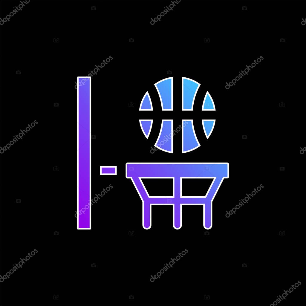 Basketball blue gradient vector icon