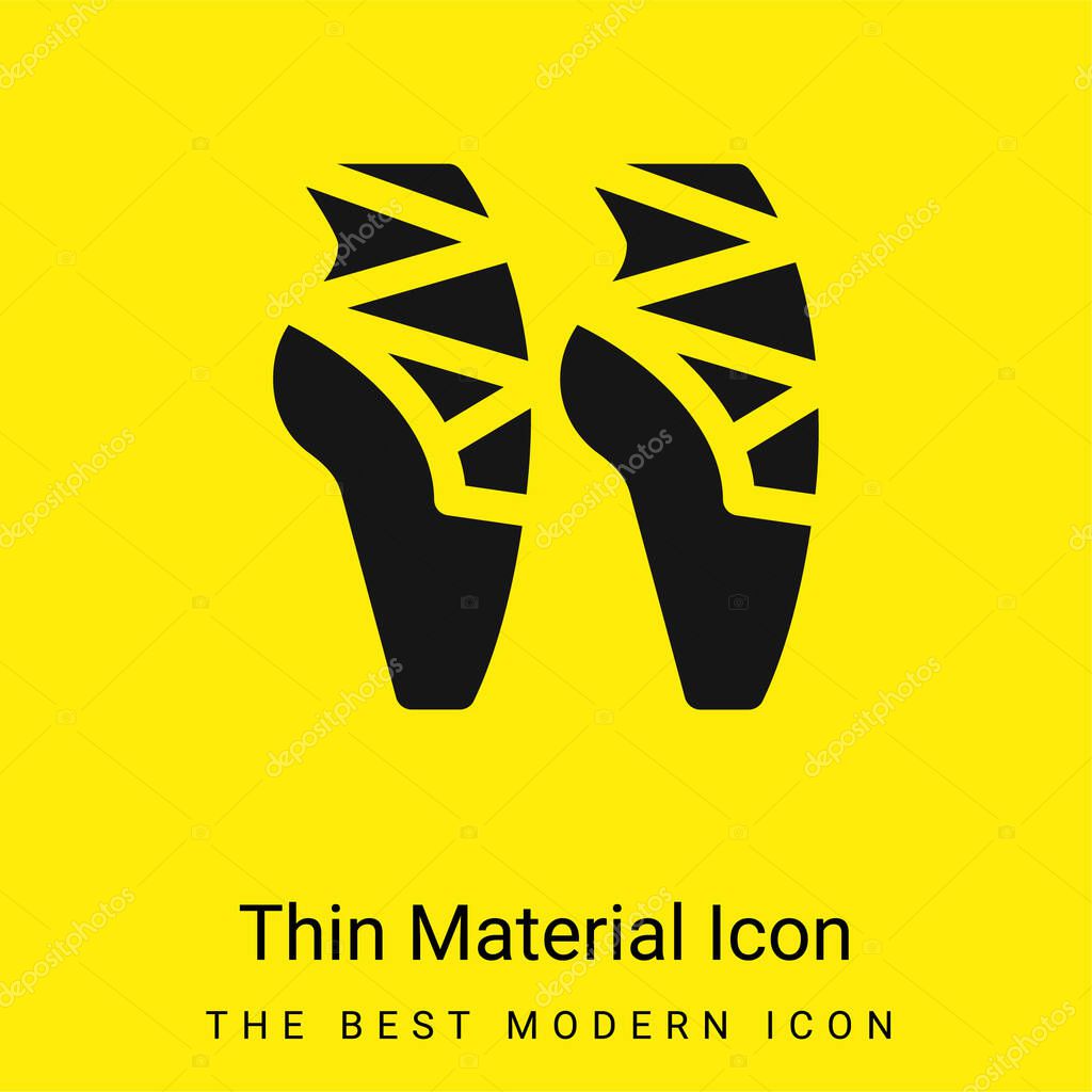 Ballet minimal bright yellow material icon