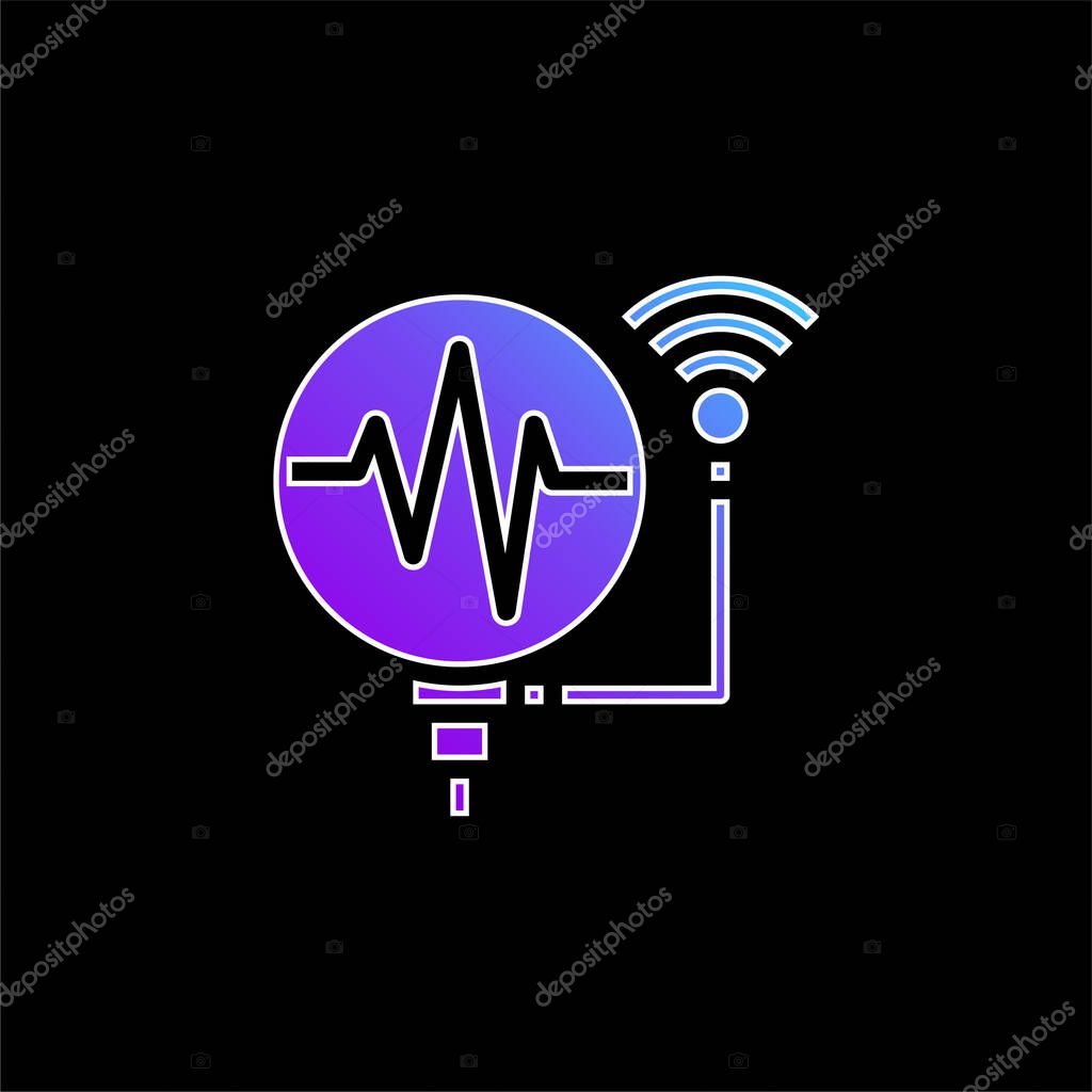Assistant blue gradient vector icon