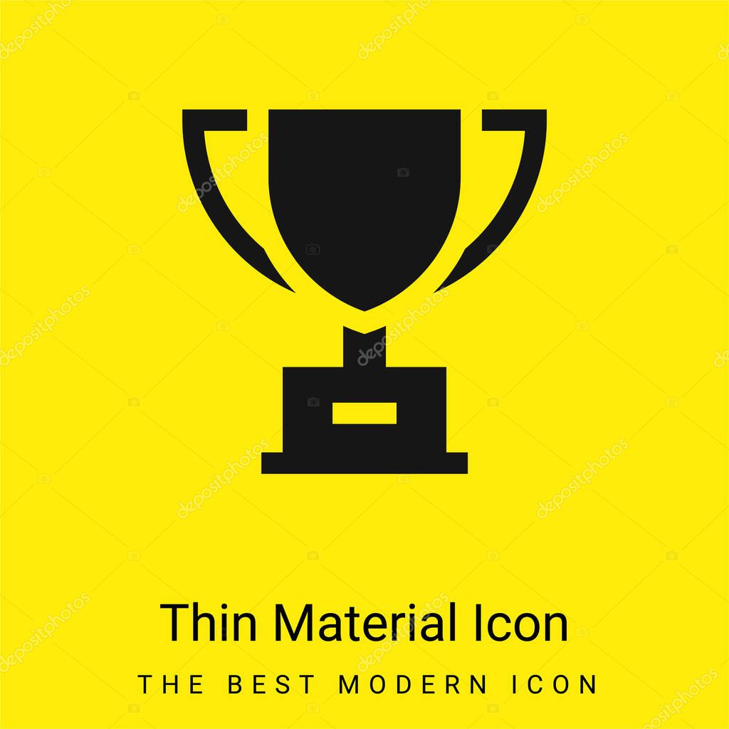 Award minimal bright yellow material icon