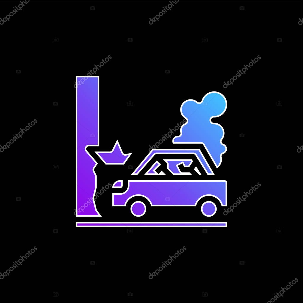 Accident blue gradient vector icon