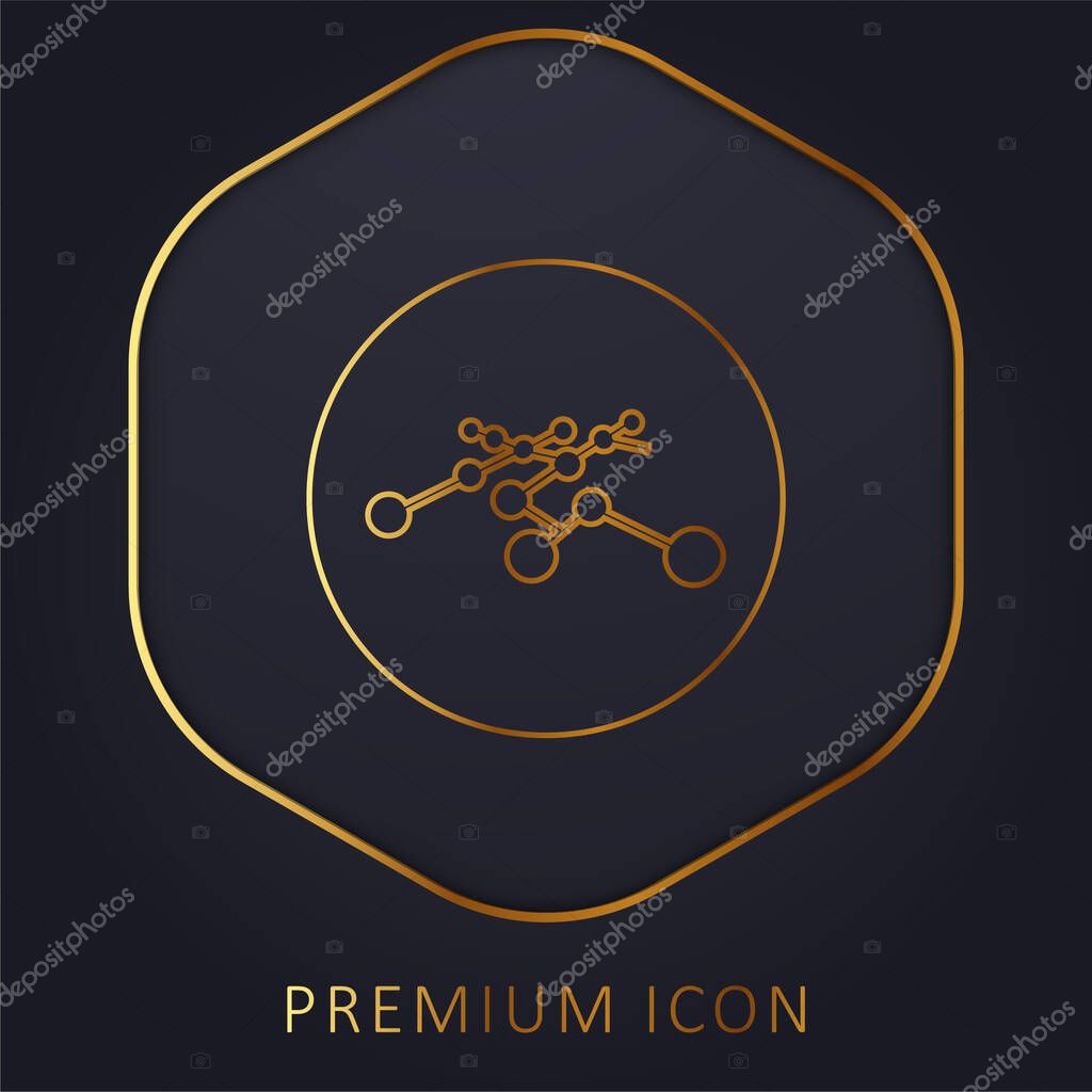 Bettercodes Logo golden line premium logo or icon