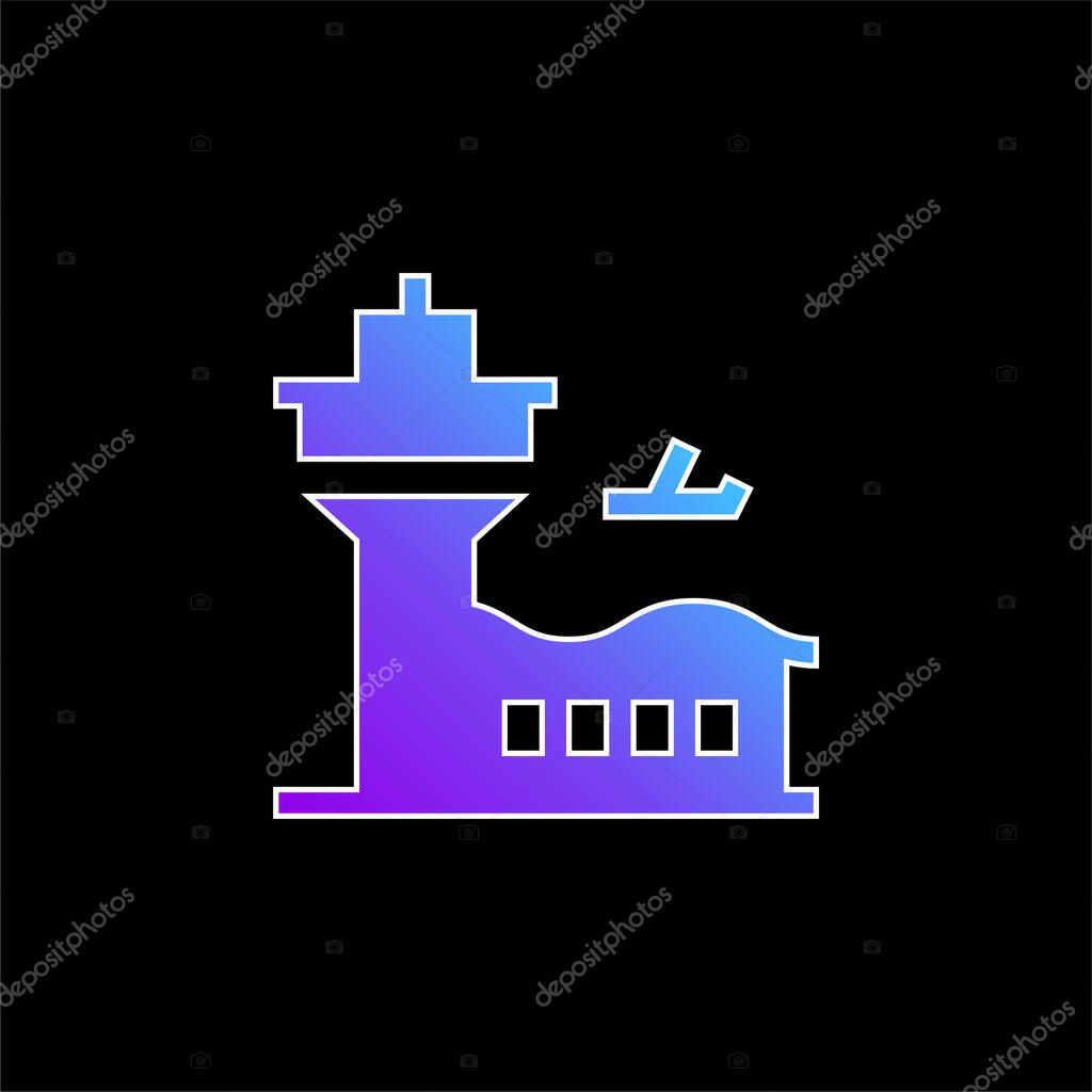 Airport blue gradient vector icon