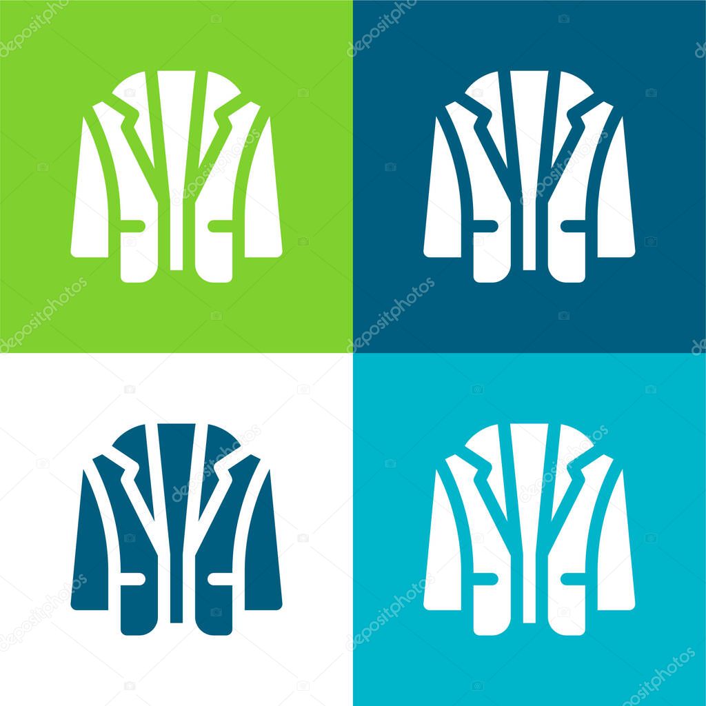 Blazer Flat four color minimal icon set