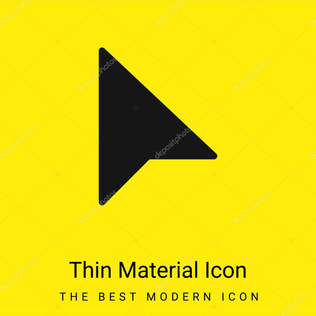 Arrow minimal bright yellow material icon