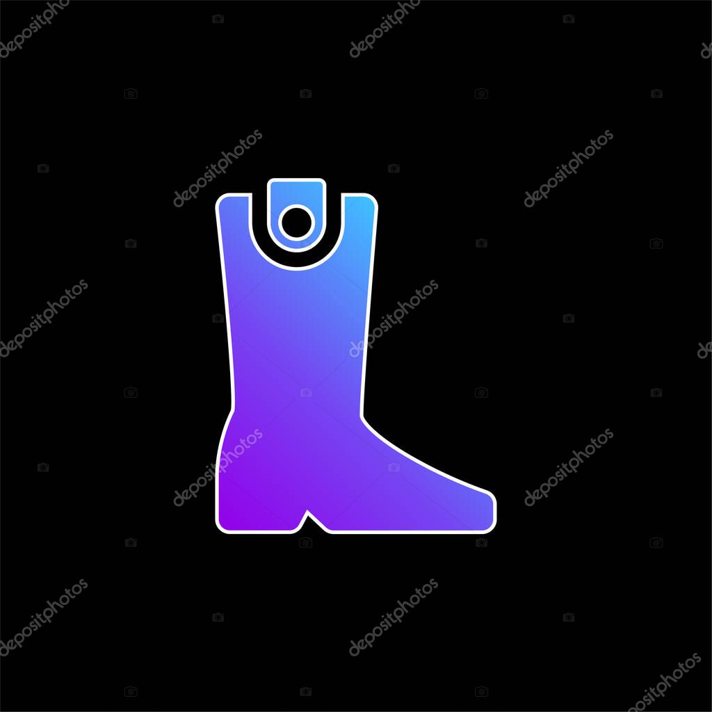 Boot blue gradient vector icon