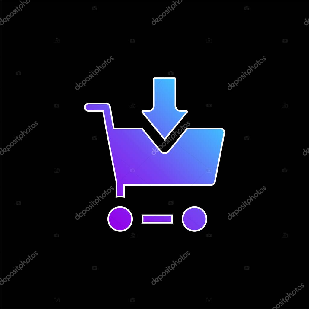 Add To Cart blue gradient vector icon