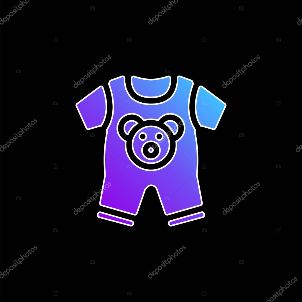 Baby Clothes blue gradient vector icon