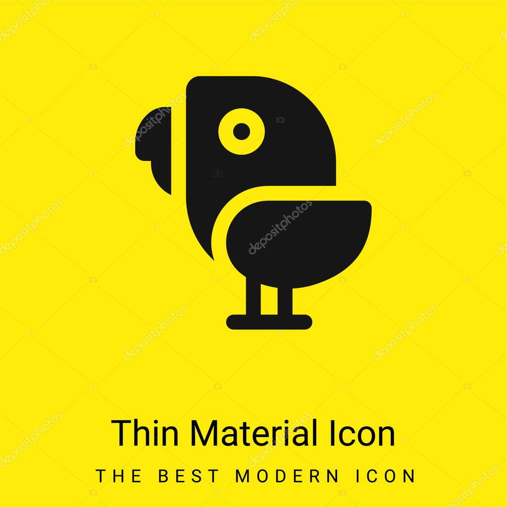 Bird minimal bright yellow material icon