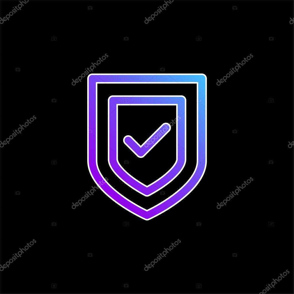 Anti Virus blue gradient vector icon