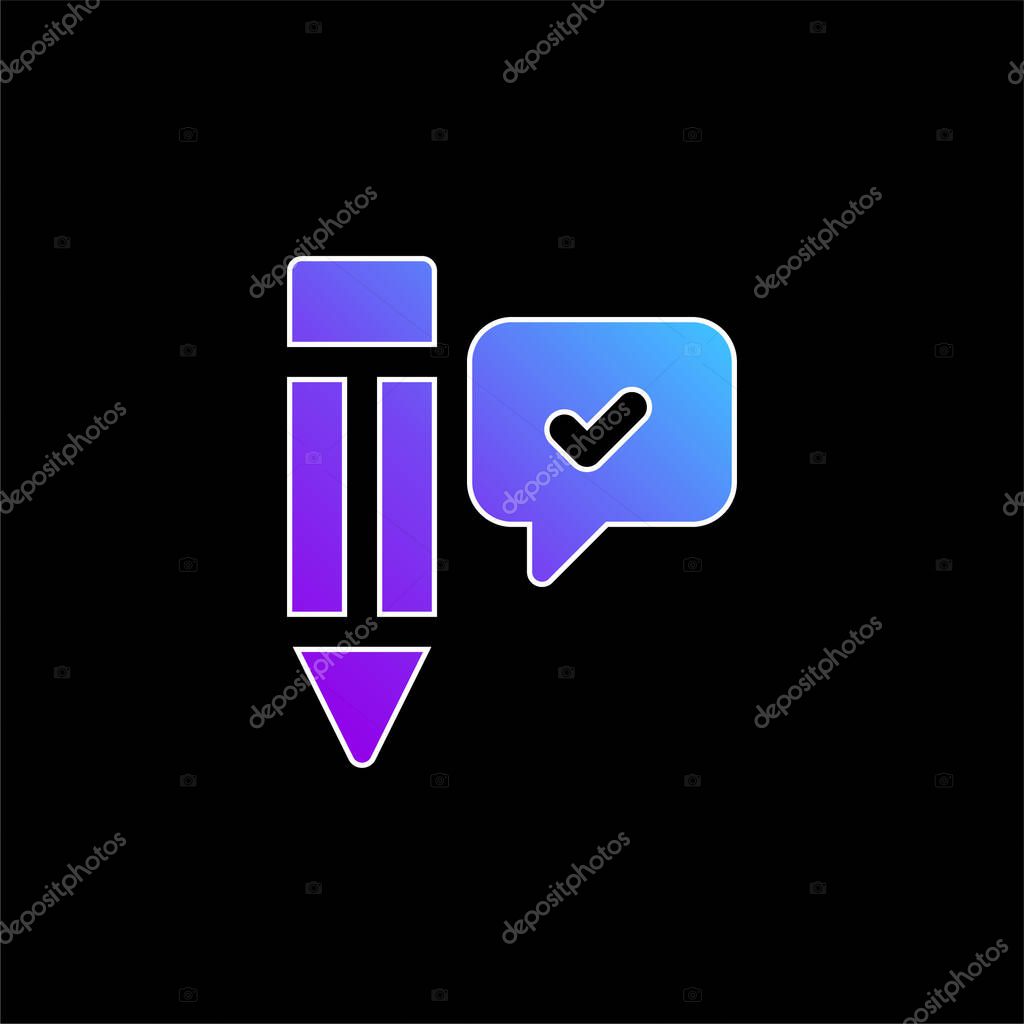 Agree blue gradient vector icon