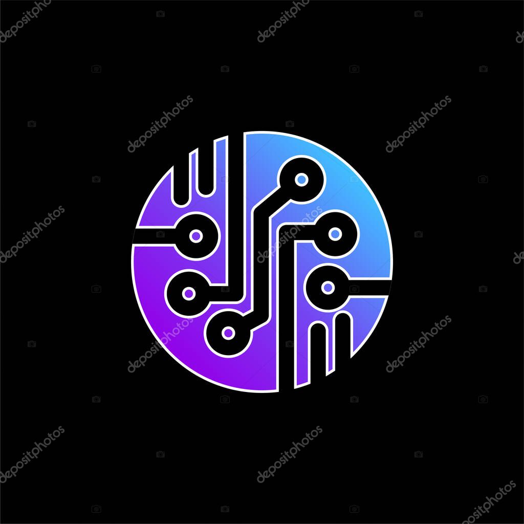 Bio Sensor blue gradient vector icon