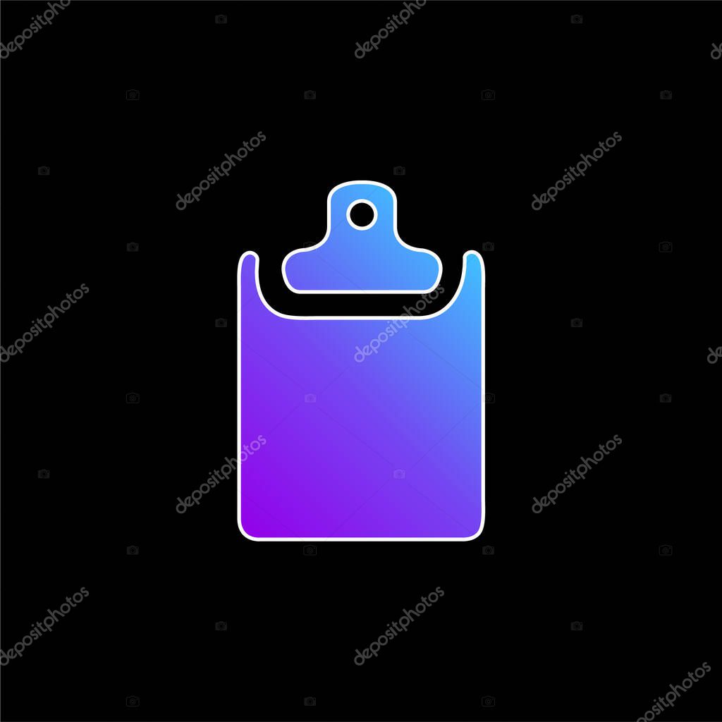 Black Clipboard blue gradient vector icon