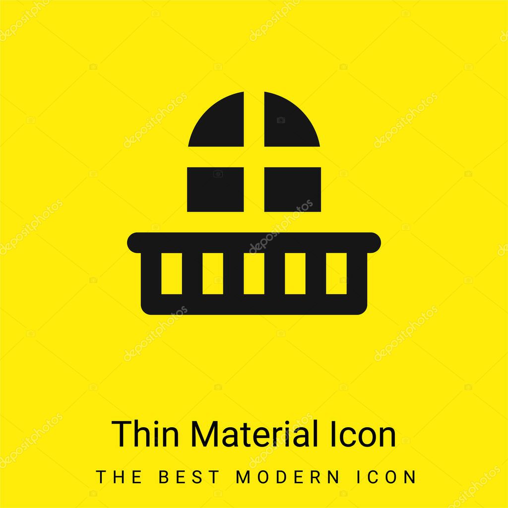 Balcony minimal bright yellow material icon