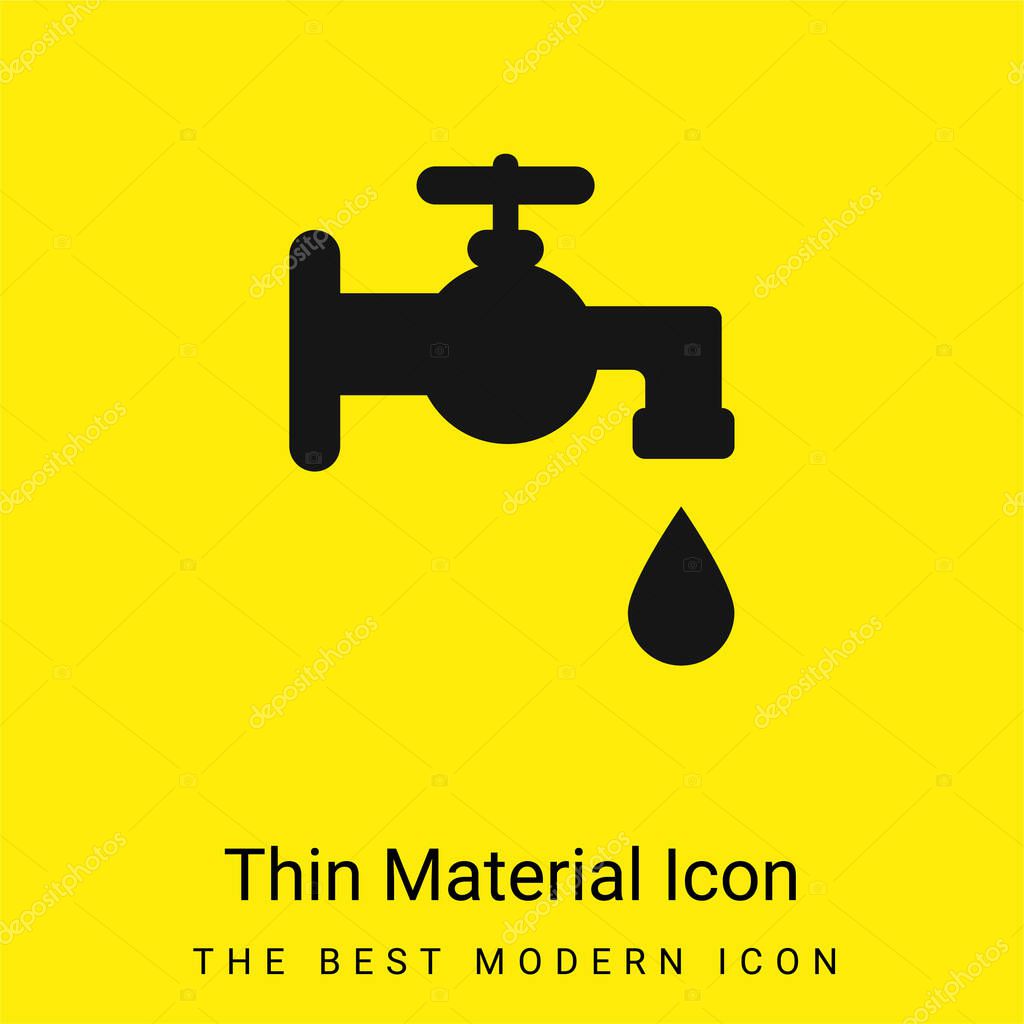 Bathroom Faucet Tool minimal bright yellow material icon