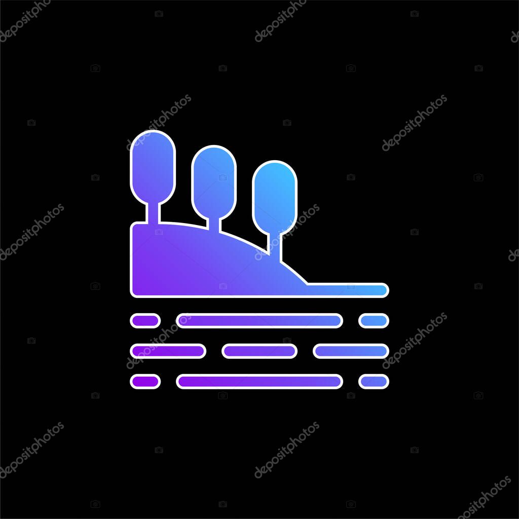 Bay blue gradient vector icon