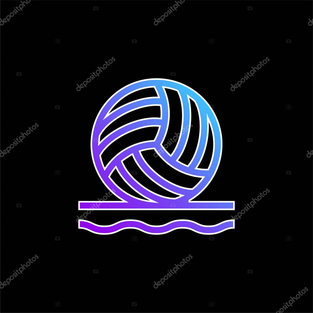 Beach Volleyball blue gradient vector icon
