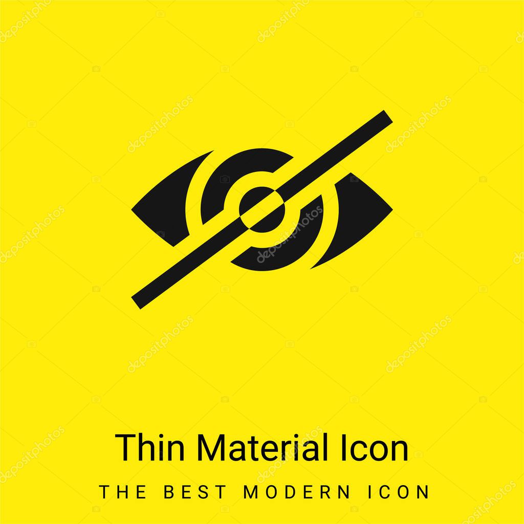 Blind minimal bright yellow material icon