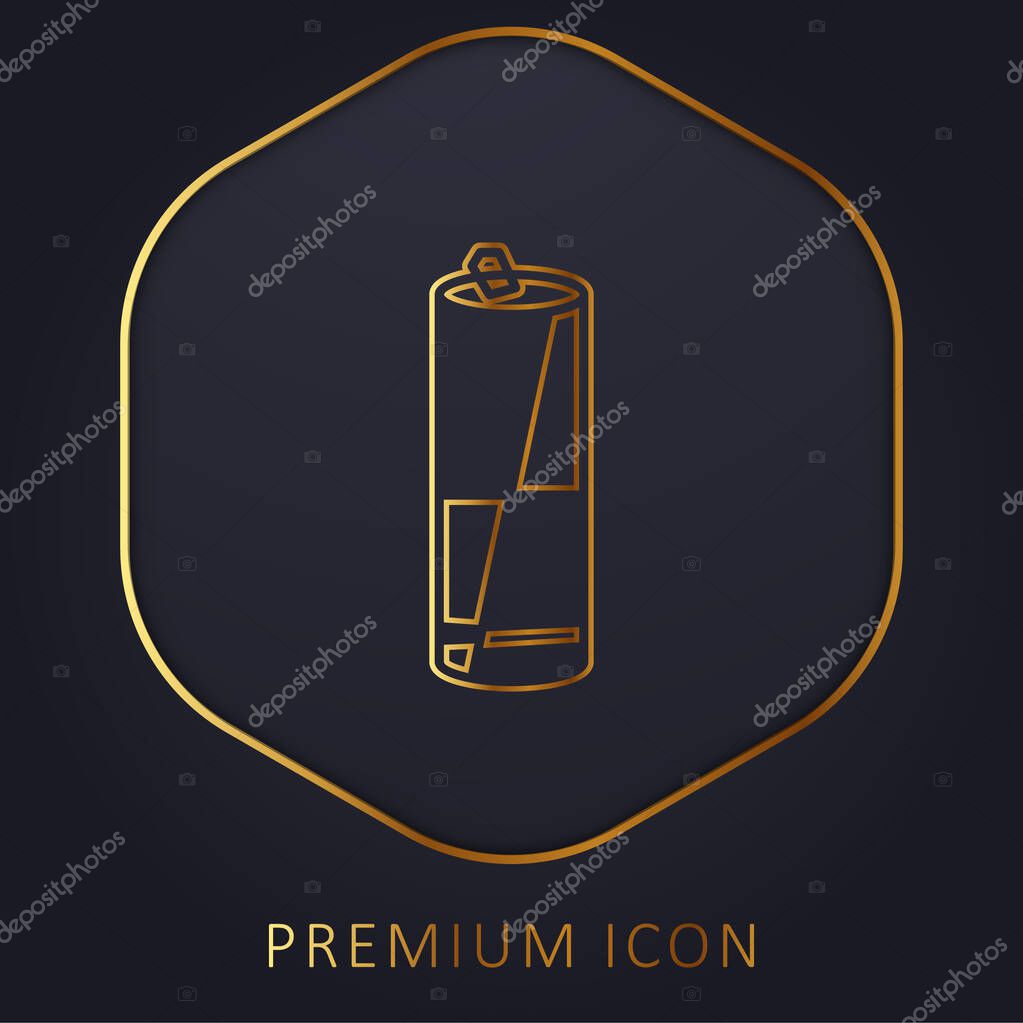 Battery Variant In Black And White golden line premium logo or icon