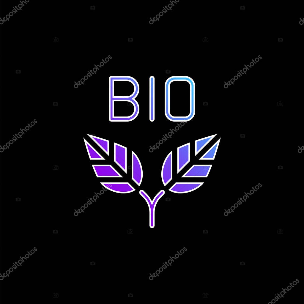 Bio blue gradient vector icon