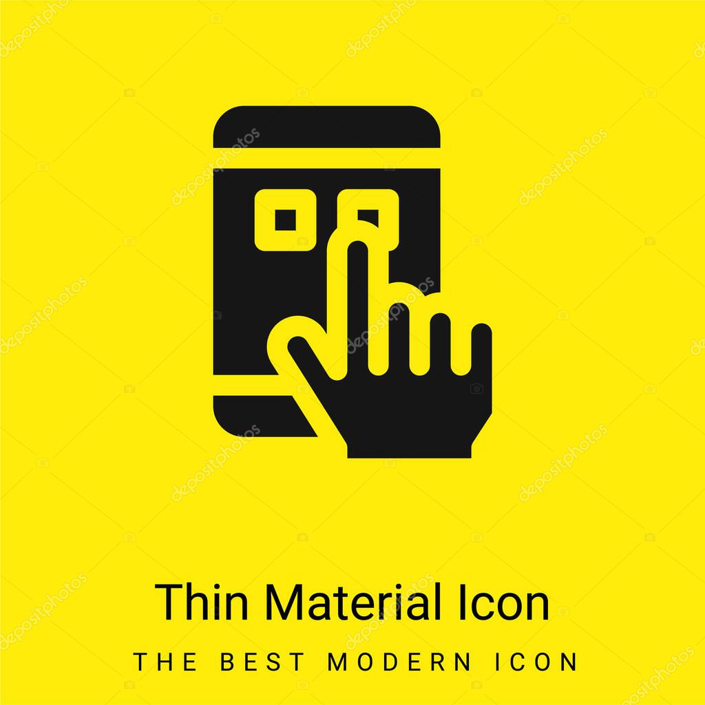 App minimal bright yellow material icon