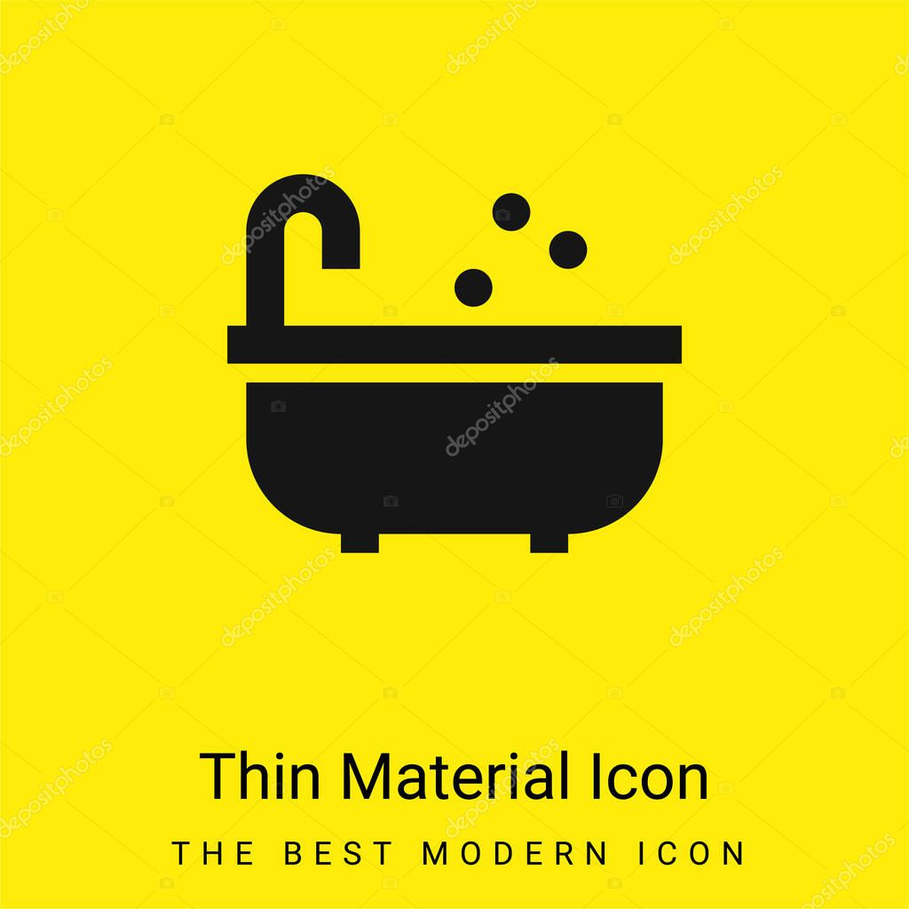 Bath minimal bright yellow material icon