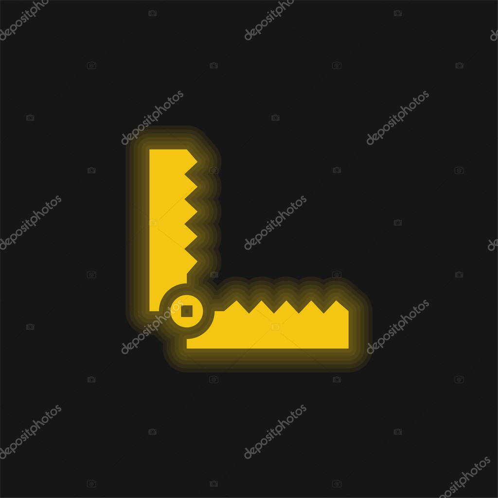 Bear Trap yellow glowing neon icon