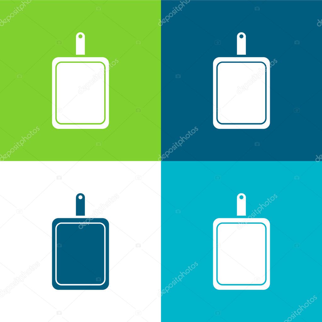 Board Flat four color minimal icon set