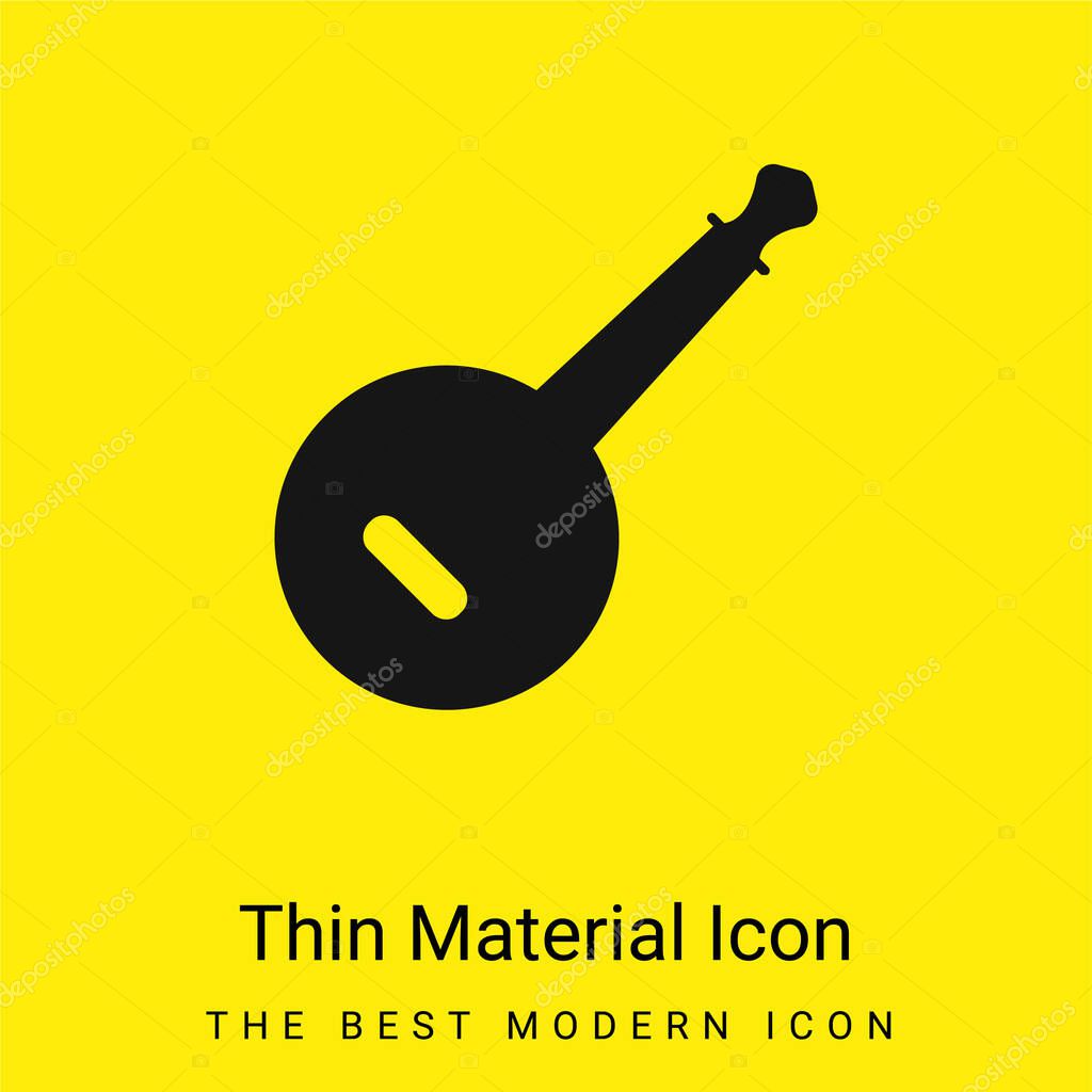 Banjo minimal bright yellow material icon