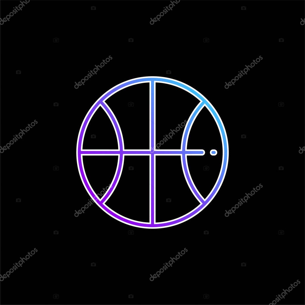 Ball blue gradient vector icon