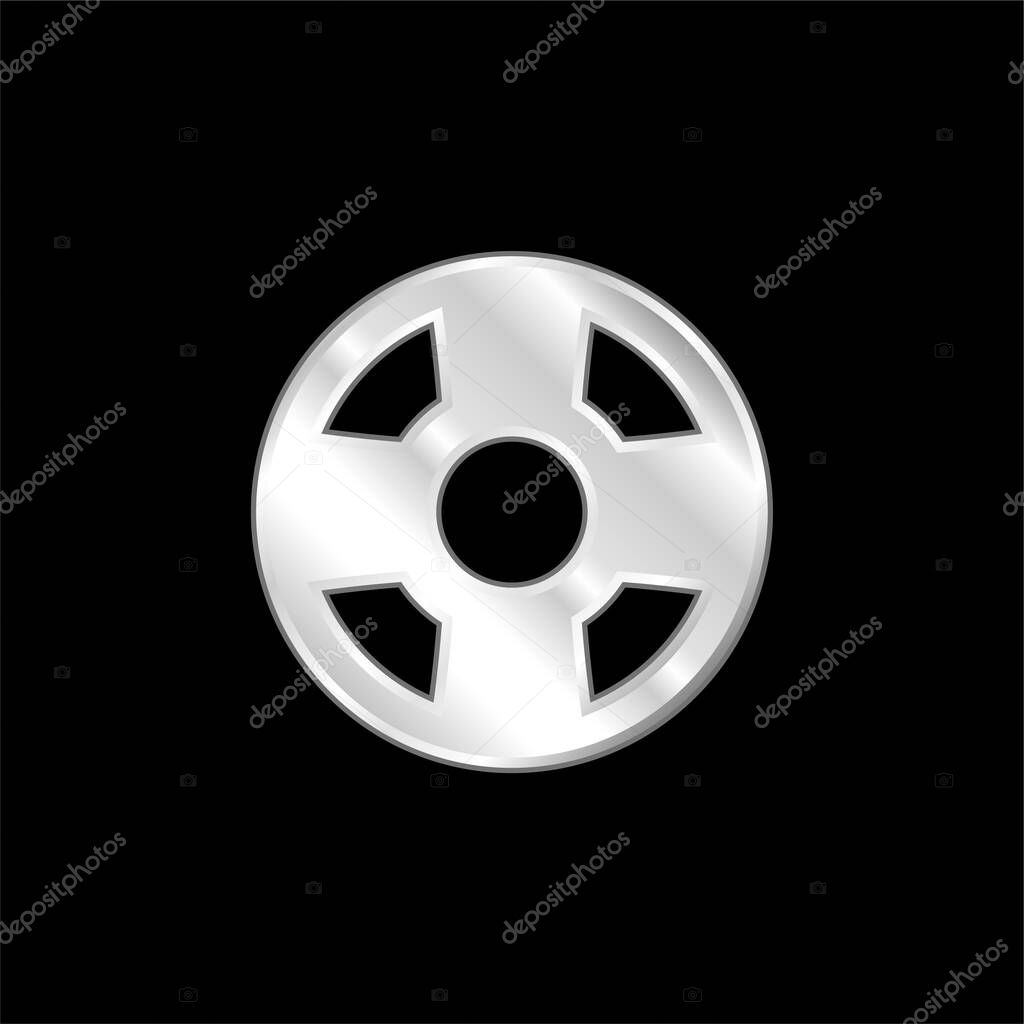 Beach Float silver plated metallic icon