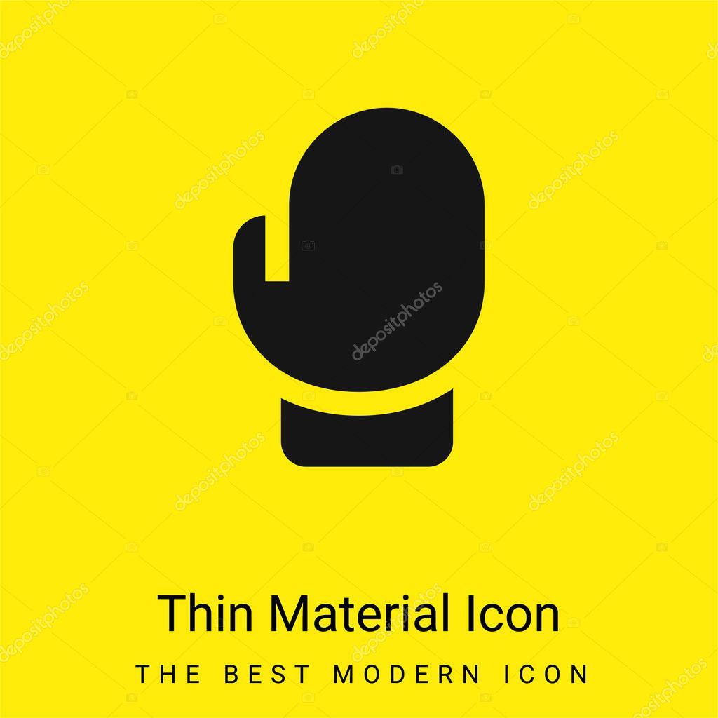 Boxing minimal bright yellow material icon