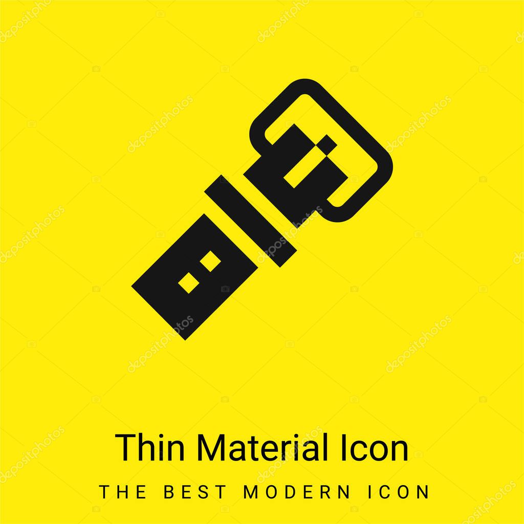Belt minimal bright yellow material icon