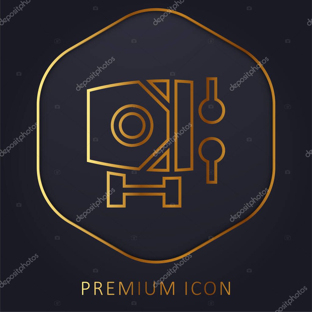 Bedug golden line premium logo or icon