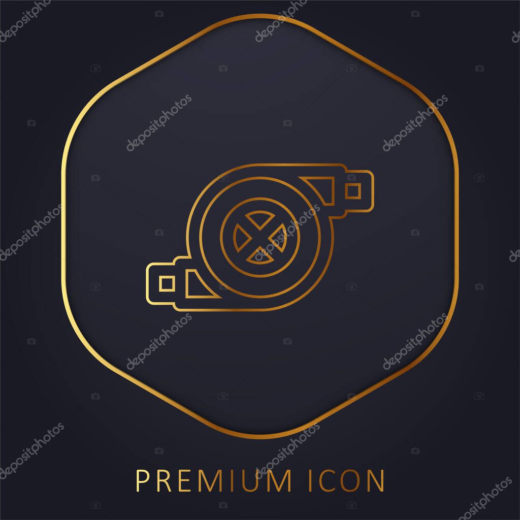 Air Filter golden line premium logo or icon