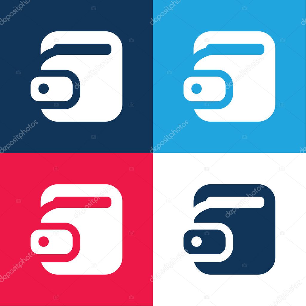 Big Torch blue and red four color minimal icon set
