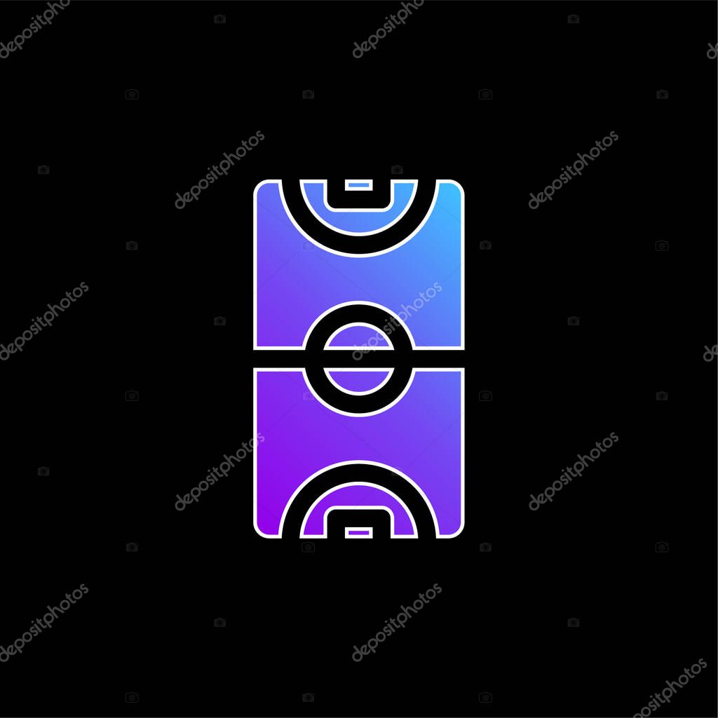 Basketball Court blue gradient vector icon