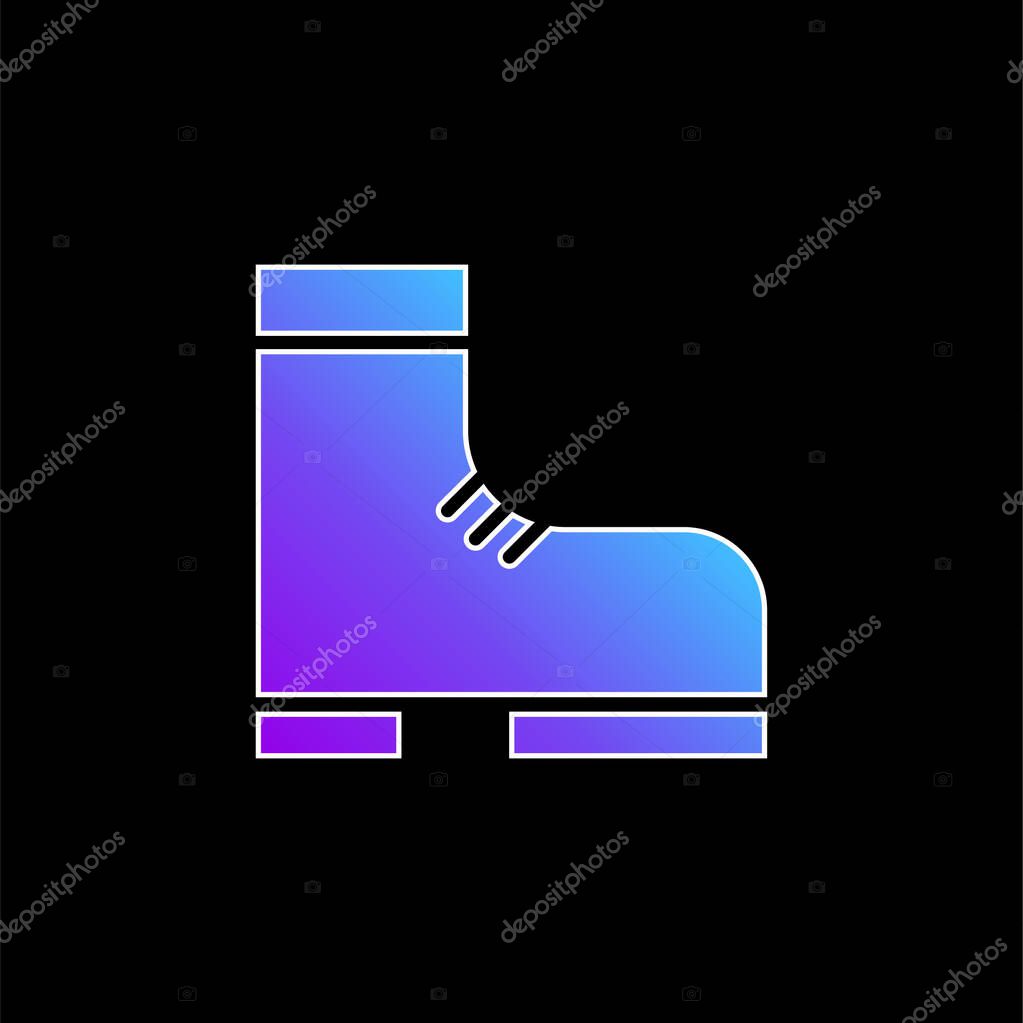Boot blue gradient vector icon