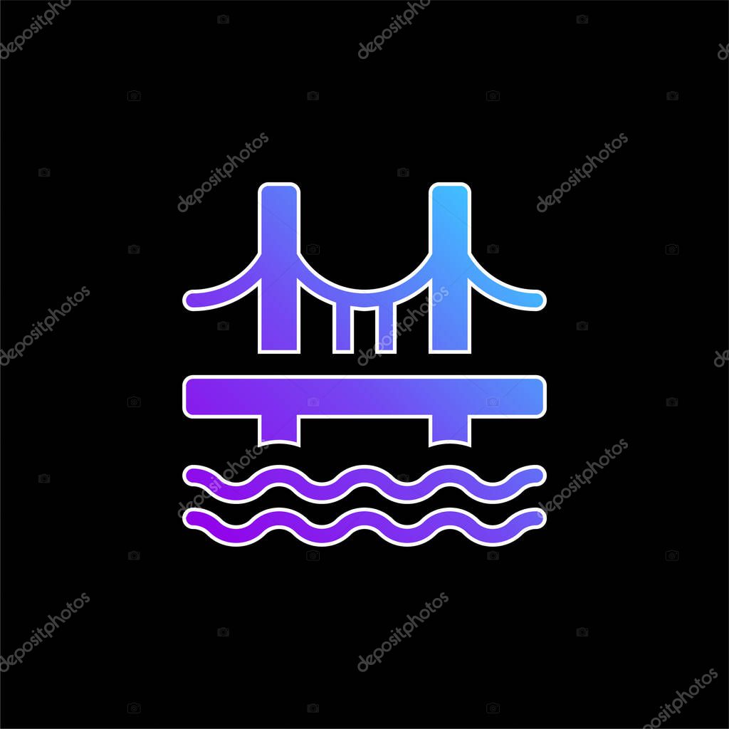 Bridge blue gradient vector icon