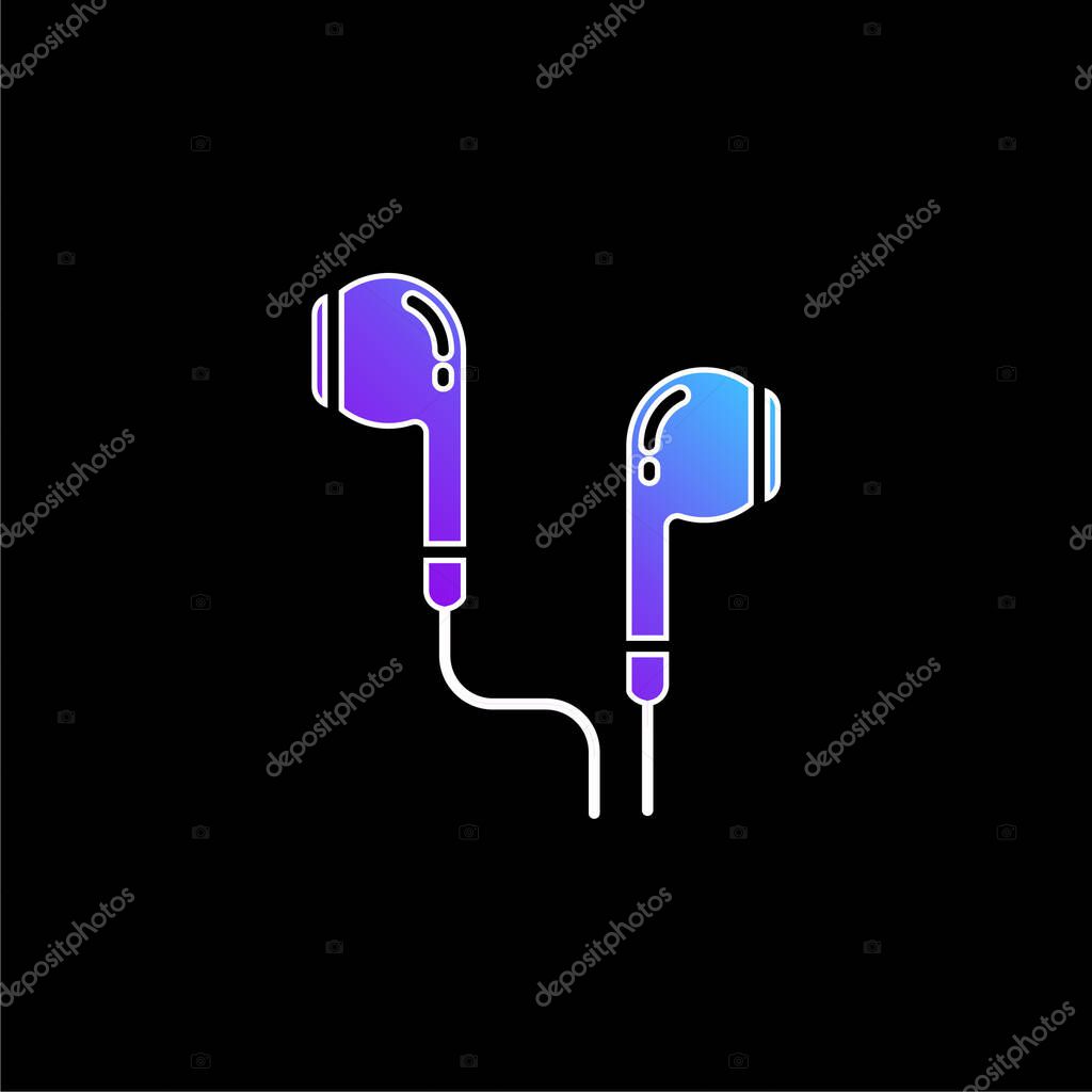 Airpods blue gradient vector icon